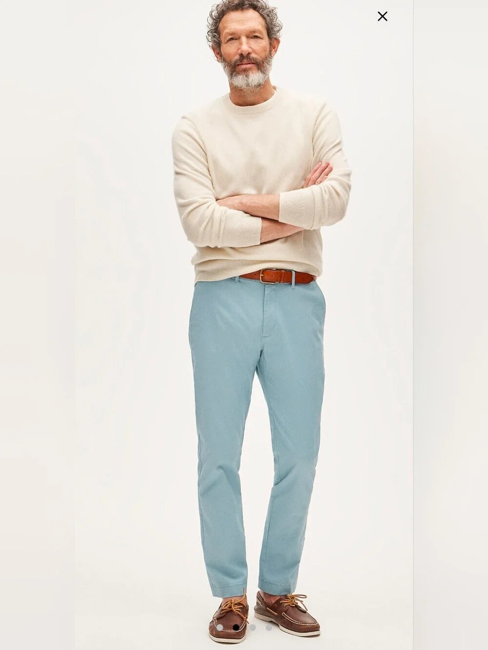 J. CREW 484 Slim-fit Stretch Chino pant in Sound Blue Size 31x32 $98 AR885 Nwot
